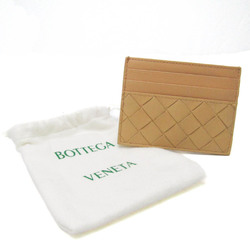 ボッテガ・ヴェネタ(Bottega Veneta) イントレチャート レザー カードケース ベージュ