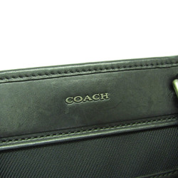 コーチ(Coach) Crosby Slim Brief 70892 メンズ レザー,ナイロンキャンバス ハンドバッグ ブラック