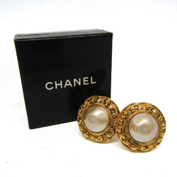 シャネル(Chanel) イミテーションパール メタル クリップイヤリング ゴールド,ホワイト