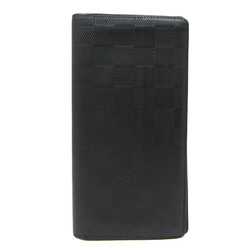 ルイ・ヴィトン(Louis Vuitton) ダミエアンフィニ ポルトフォイユ・ブラザ N63010 メンズ ダミエアンフィニ 長財布（二つ折り） オニキス