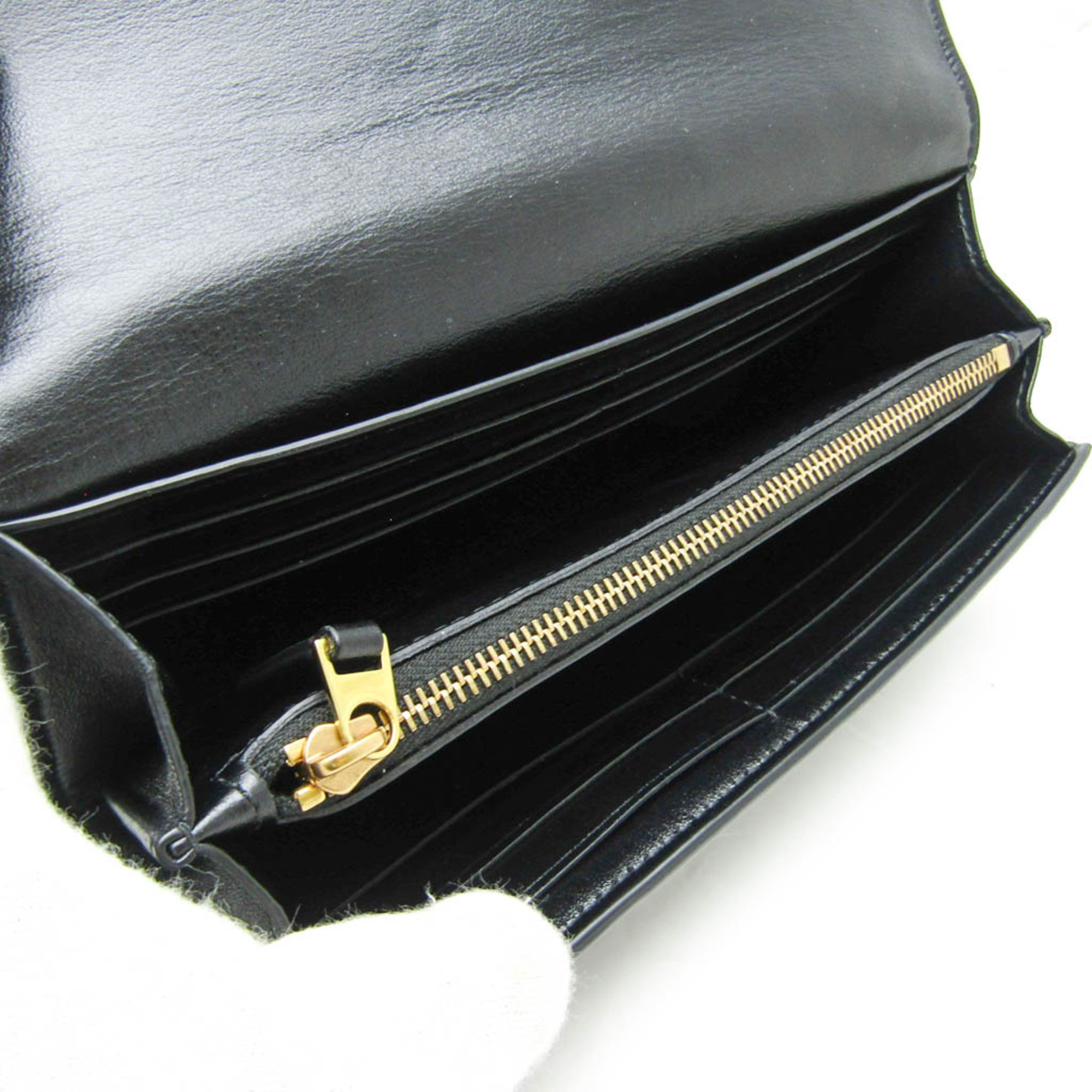 ボッテガ・ヴェネタ(Bottega Veneta) イントレチャート レディース,メンズ  ラムスキン 長財布（二つ折り） ブラック