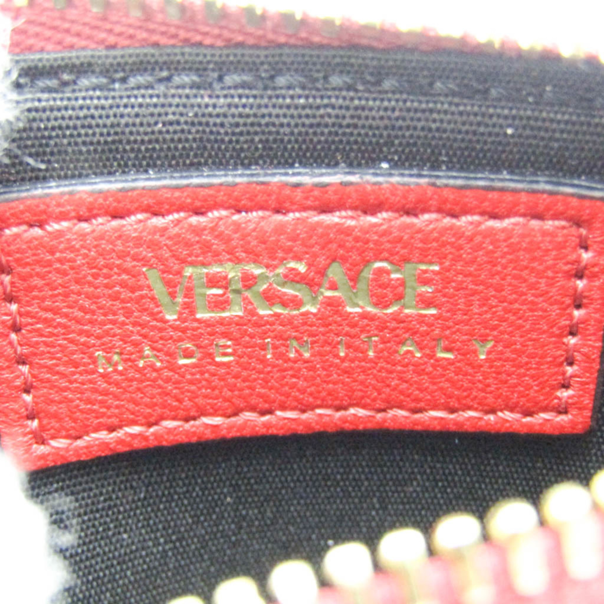 ヴェルサーチェ(Versace) メデューサ ブランド キルティング 小銭入れ DP3I168S レザー カードケース レッド