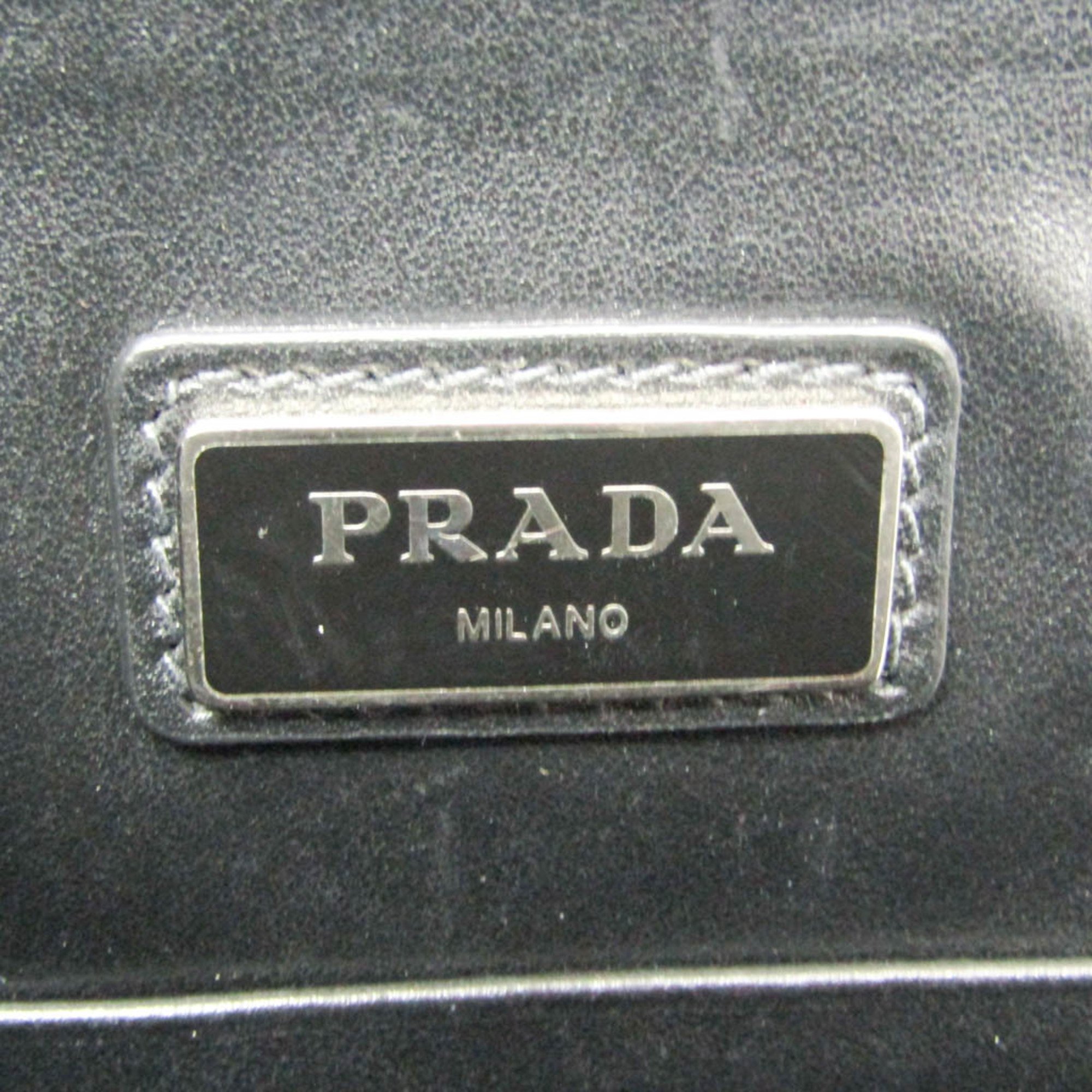 プラダ(Prada) サフィアーノ メンズ レザー クラッチバッグ ダークネイビー