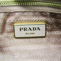 プラダ(Prada) レディース レザー,ナイロン ハンドバッグ ブラック