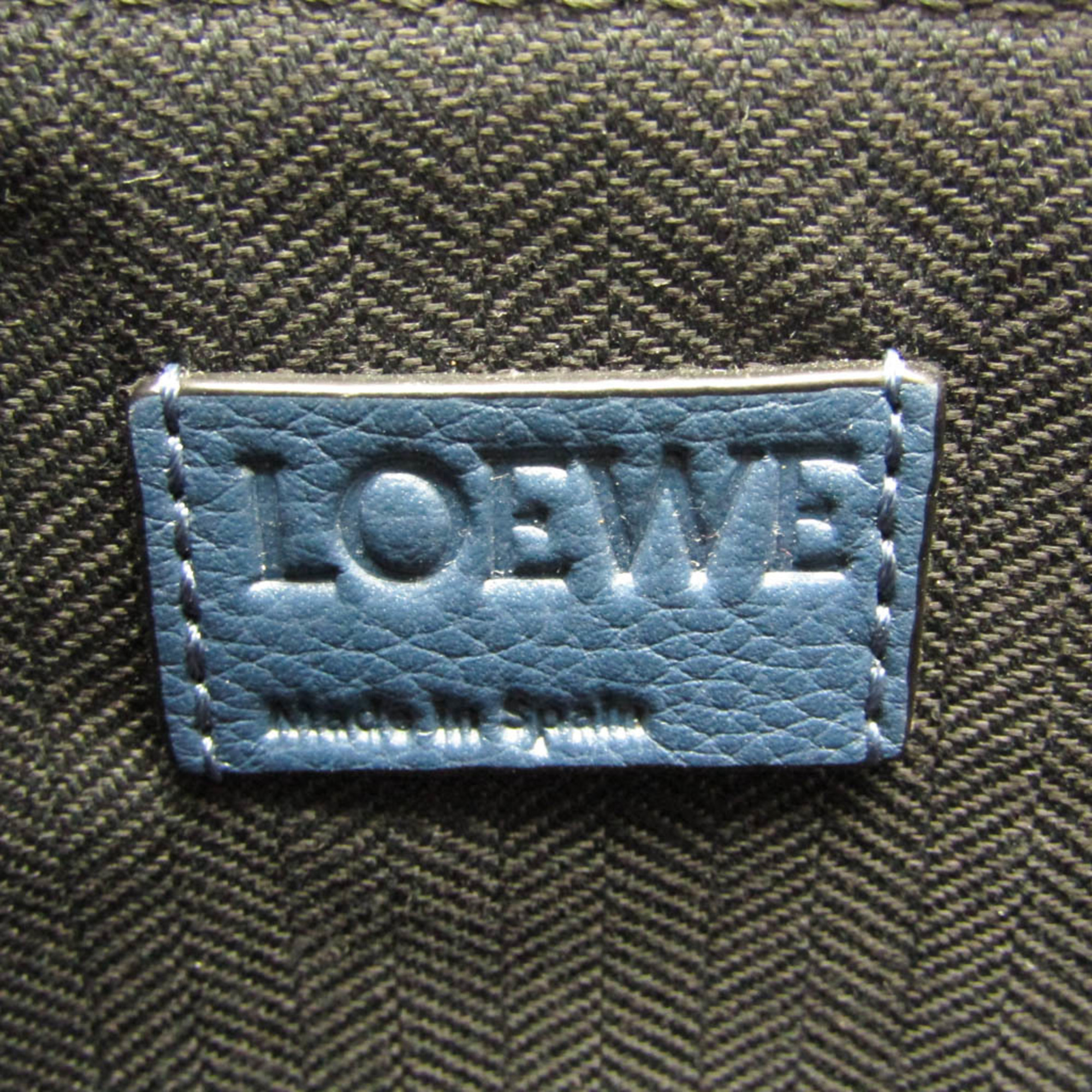 ロエベ(Loewe) メンズ レザー クラッチバッグ ネイビー