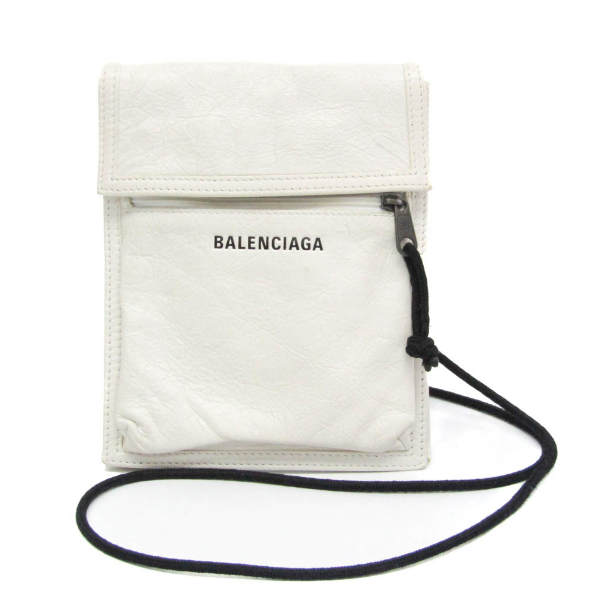 バレンシアガ(Balenciaga) EXPLORER POUCH 532298 メンズ,レディース レザー ショルダーバッグ オフホワイト