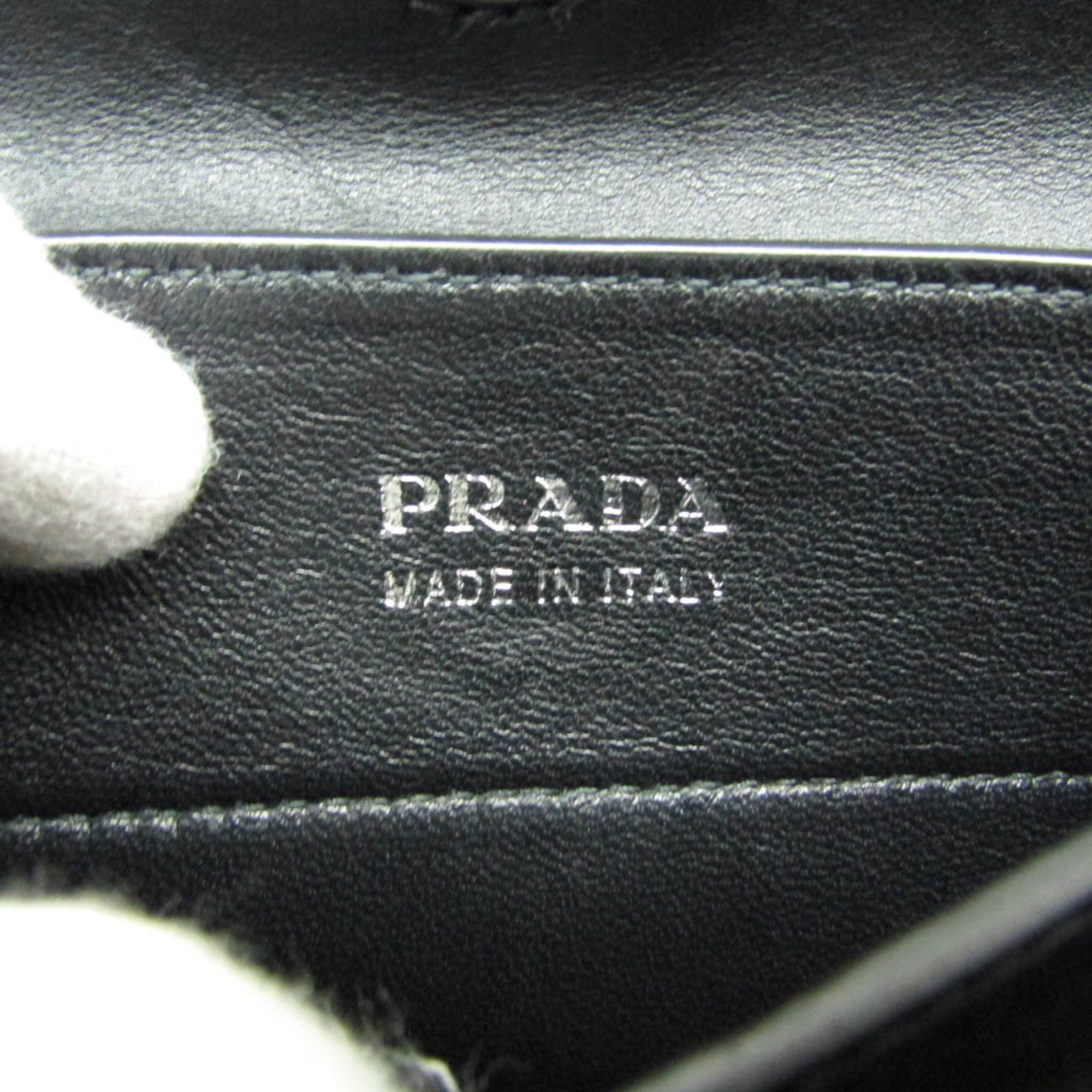 プラダ(Prada) レディース レザー ハンドバッグ,ショルダーバッグ ブラック