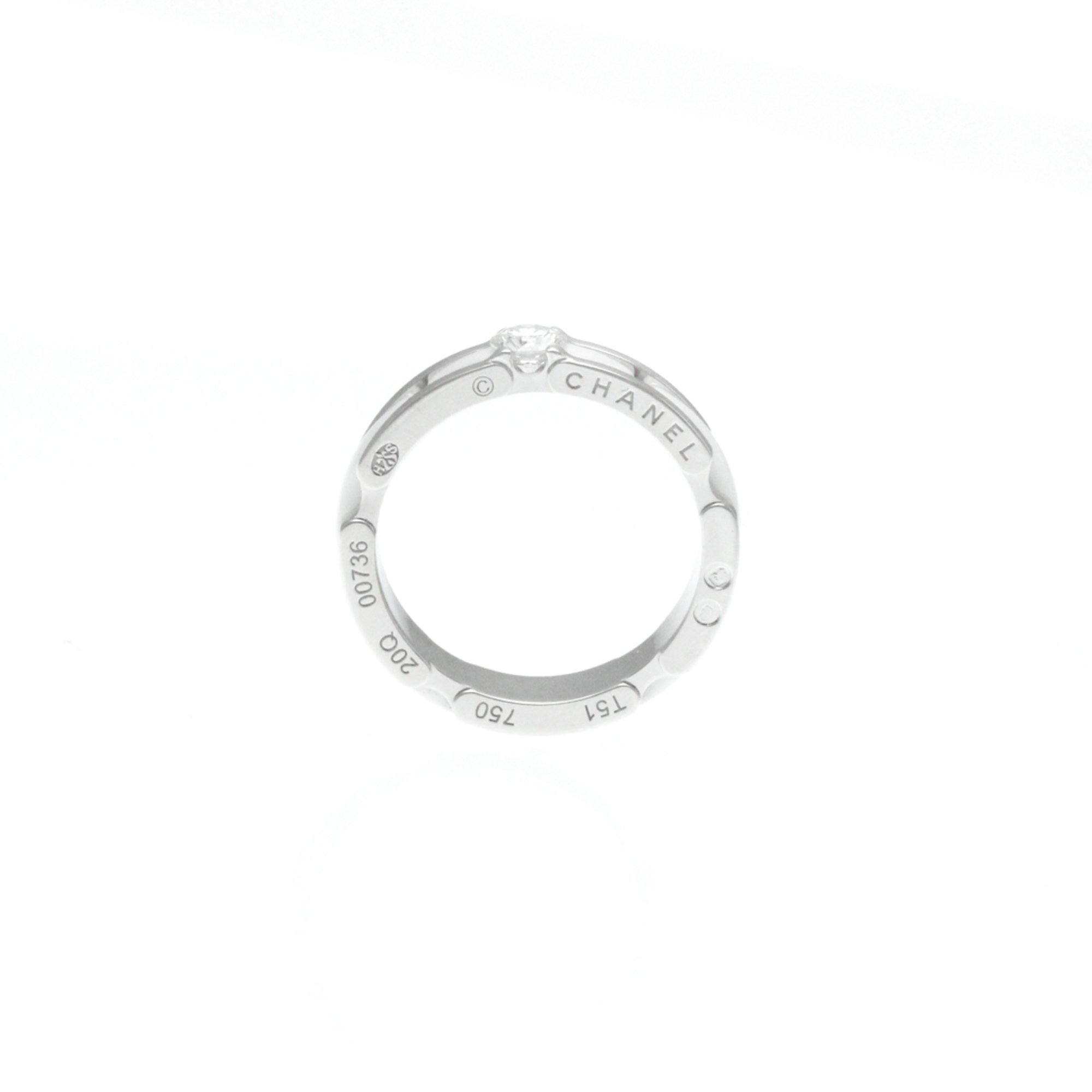 シャネル(Chanel) ウルトラコレクション 1P ダイヤモンド リング スモールサイズ セラミック,K18ホワイトゴールド(K18WG) ファッション ダイヤモンド バンドリング シルバー,ホワイト