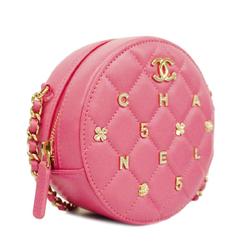 シャネル(Chanel) シャネル ショルダーバッグ マトラッセ チェーンショルダー ラムスキン ピンク   レディース