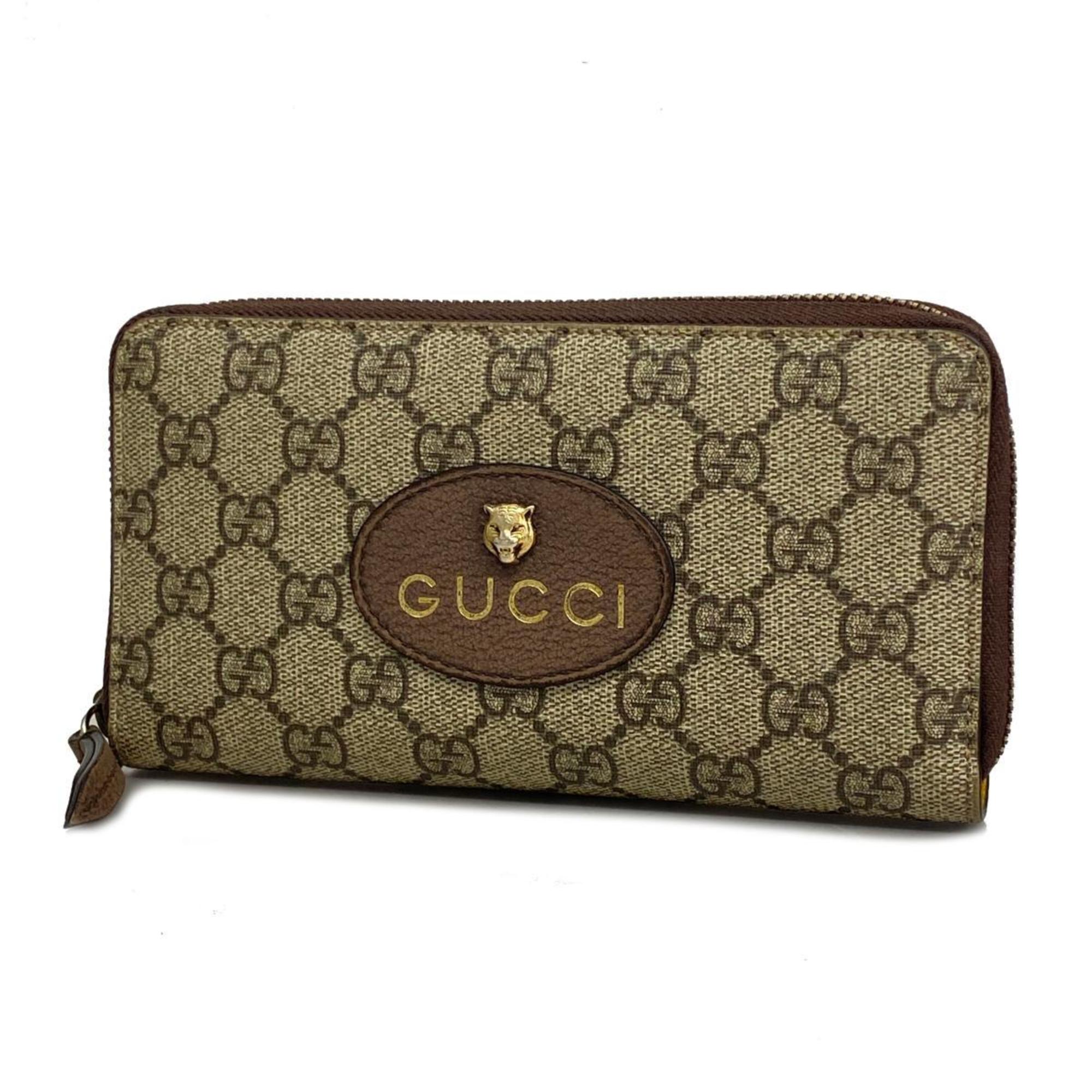 グッチ(Gucci) グッチ 長財布 GGスプリーム 473953 ブラウン メンズ ...