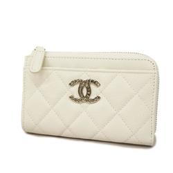 シャネル(Chanel) シャネル 財布・コインケース マトラッセ キャビアスキン ホワイト   レディース