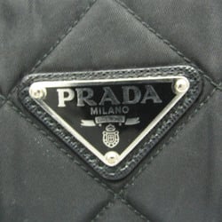 プラダ(Prada) キルティング チェーン レディース ナイロン,レザー トートバッグ ブラック