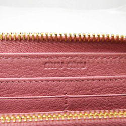 ミュウミュウ(Miu Miu) MADRAS 5M1183 レディース レザー 長財布（二つ折り） ピンク