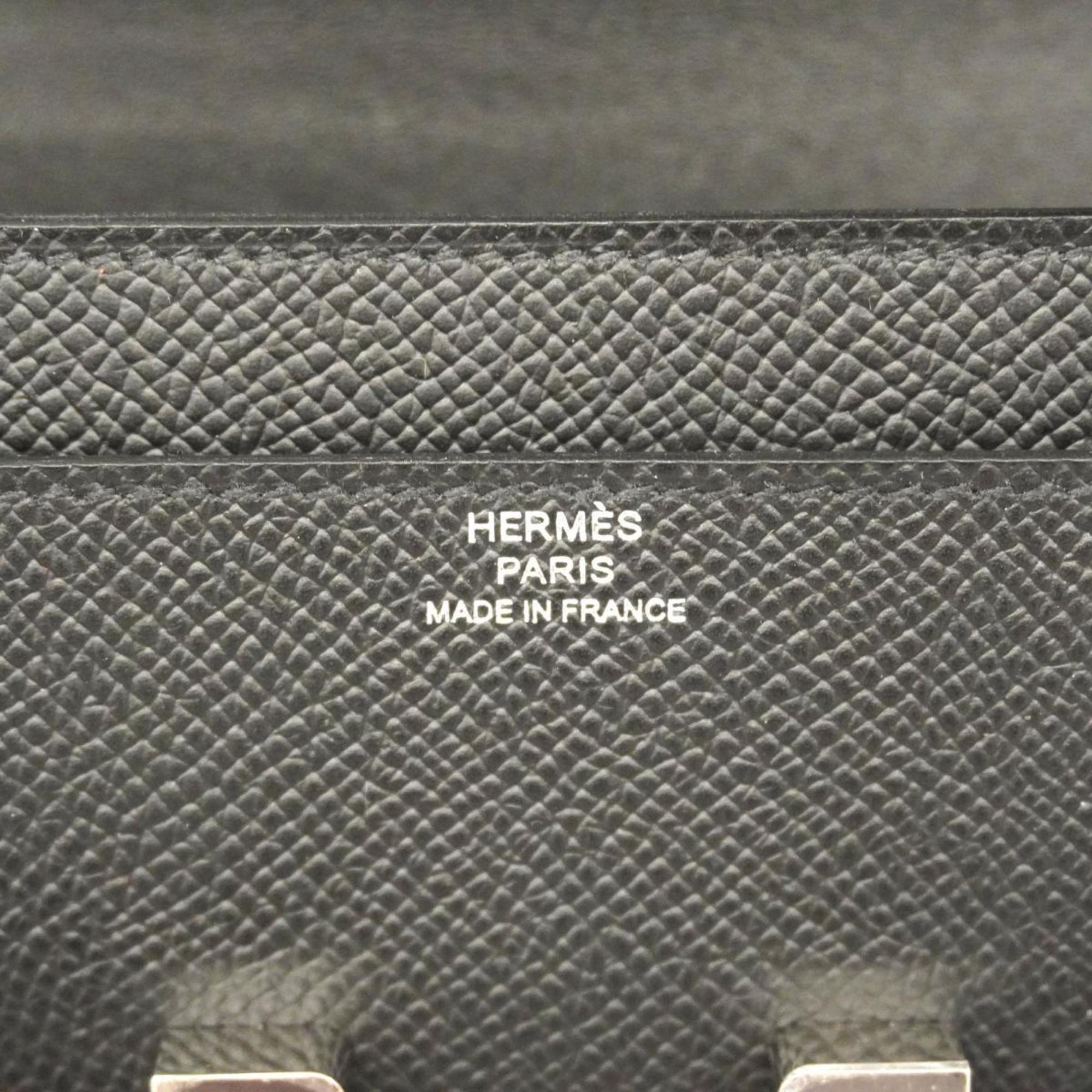 エルメス(Hermes) エルメス ショルダーウォレット コンスタンスロング トゥーゴー B刻印 ヴォーエプソン ブラック   レディース