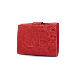 シャネル(Chanel) シャネル 財布 キャビアスキン レッド   レディース