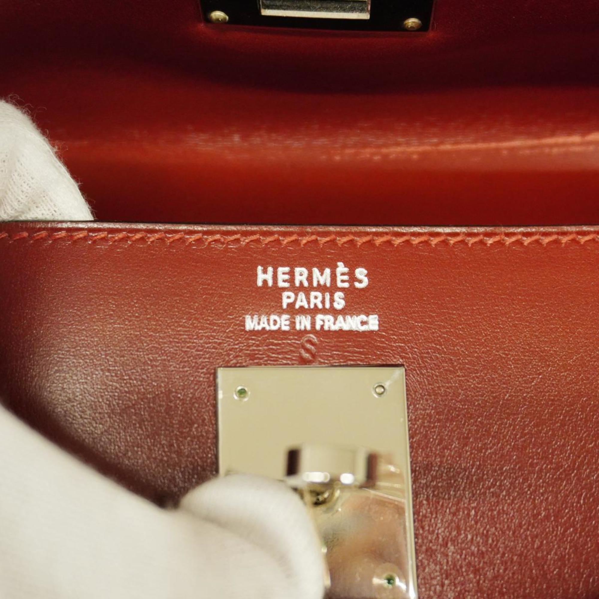 エルメス(Hermes) エルメス ハンドバッグ ケリー35 □C刻印 ボックスカーフ ルージュアッシュ   レディース