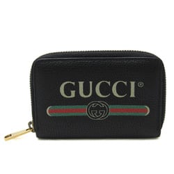 グッチ(Gucci) ロゴプリント カードケース 496319 メンズ,レディース レザー 小銭入れ・コインケース ブラック
