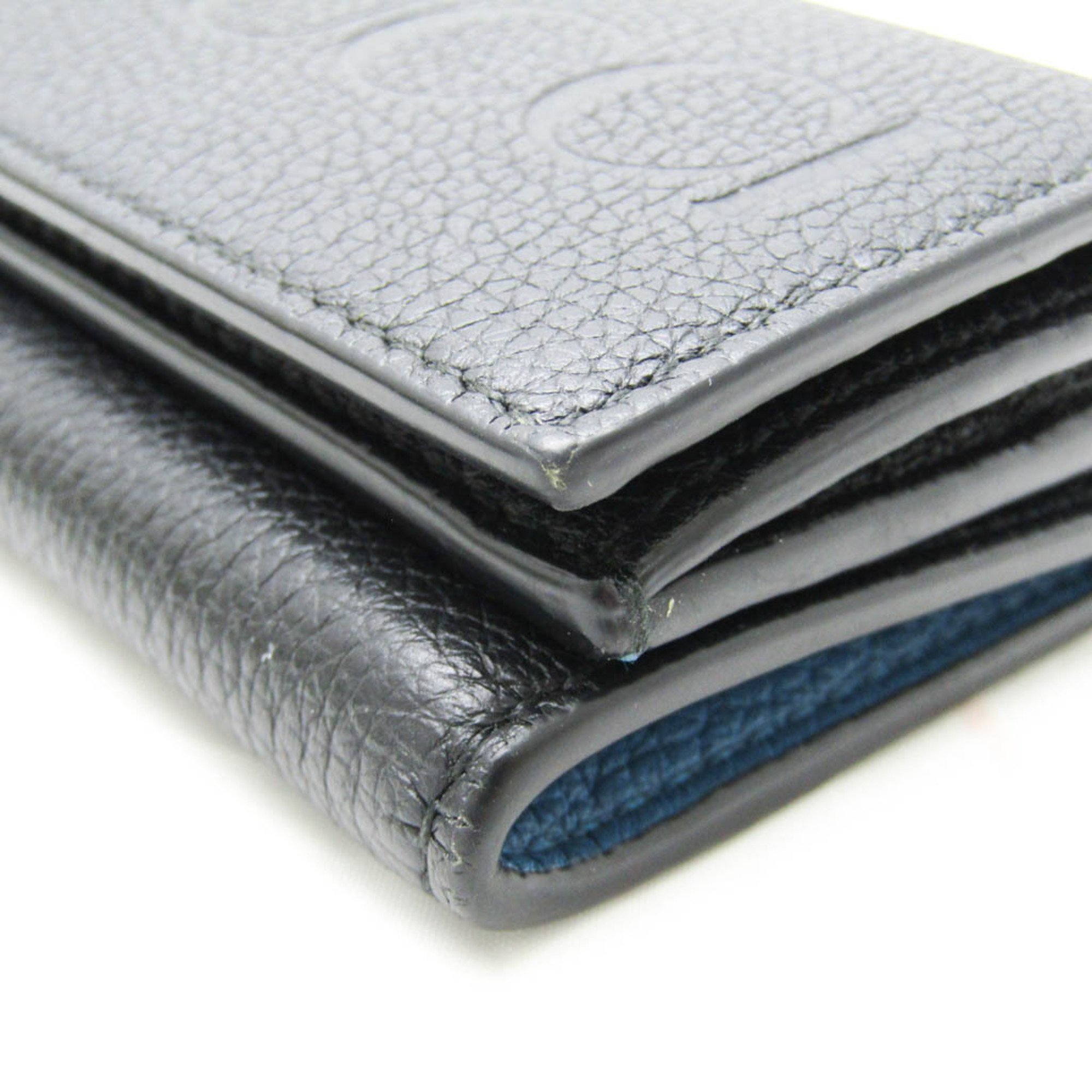 グッチ(Gucci) ロゴ ミニウォレット 736151 レディース,メンズ レザー 財布（三つ折り） ブラック
