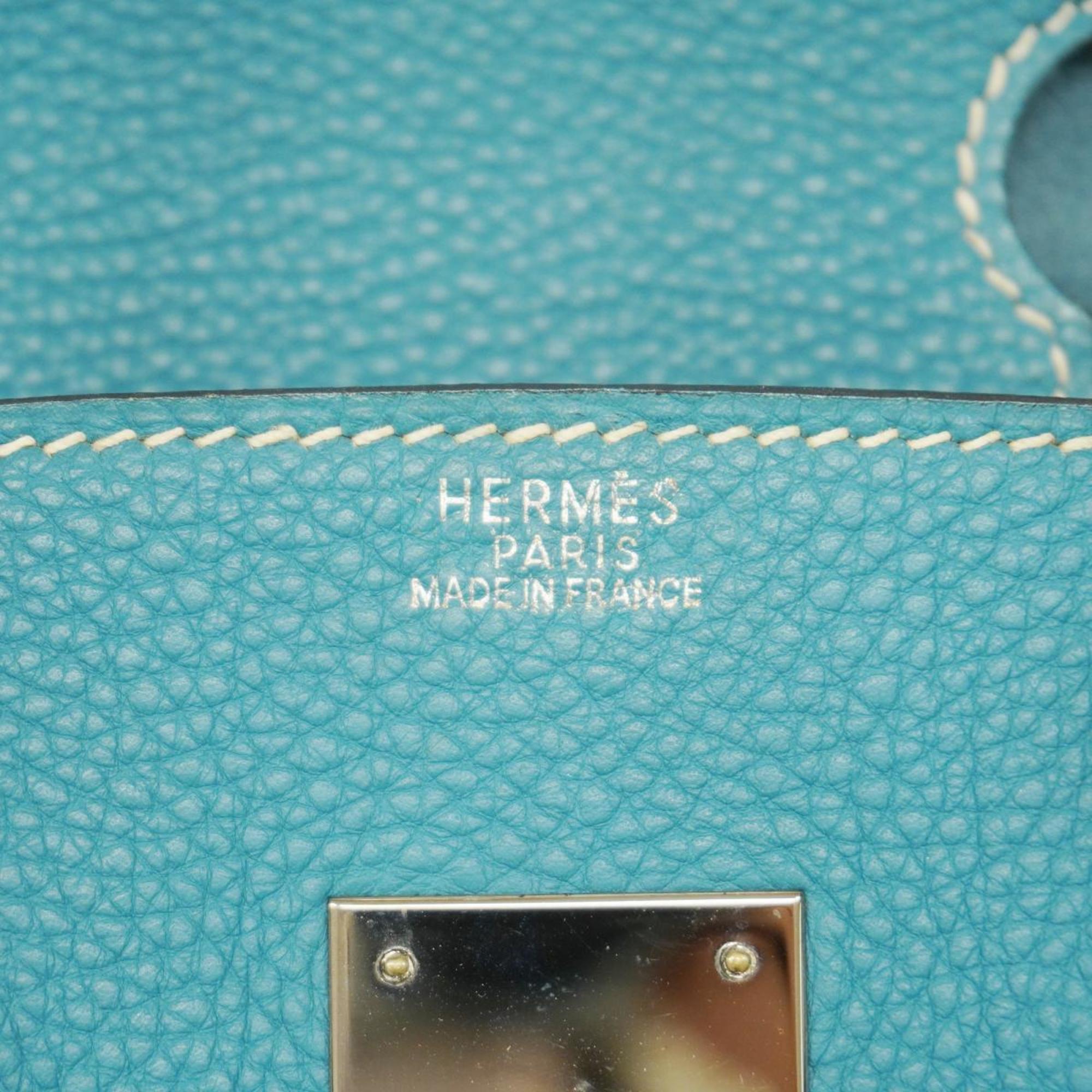 エルメス(Hermes) エルメス ハンドバッグ バーキン30 □I刻印 トゴ ブルージーン   レディース