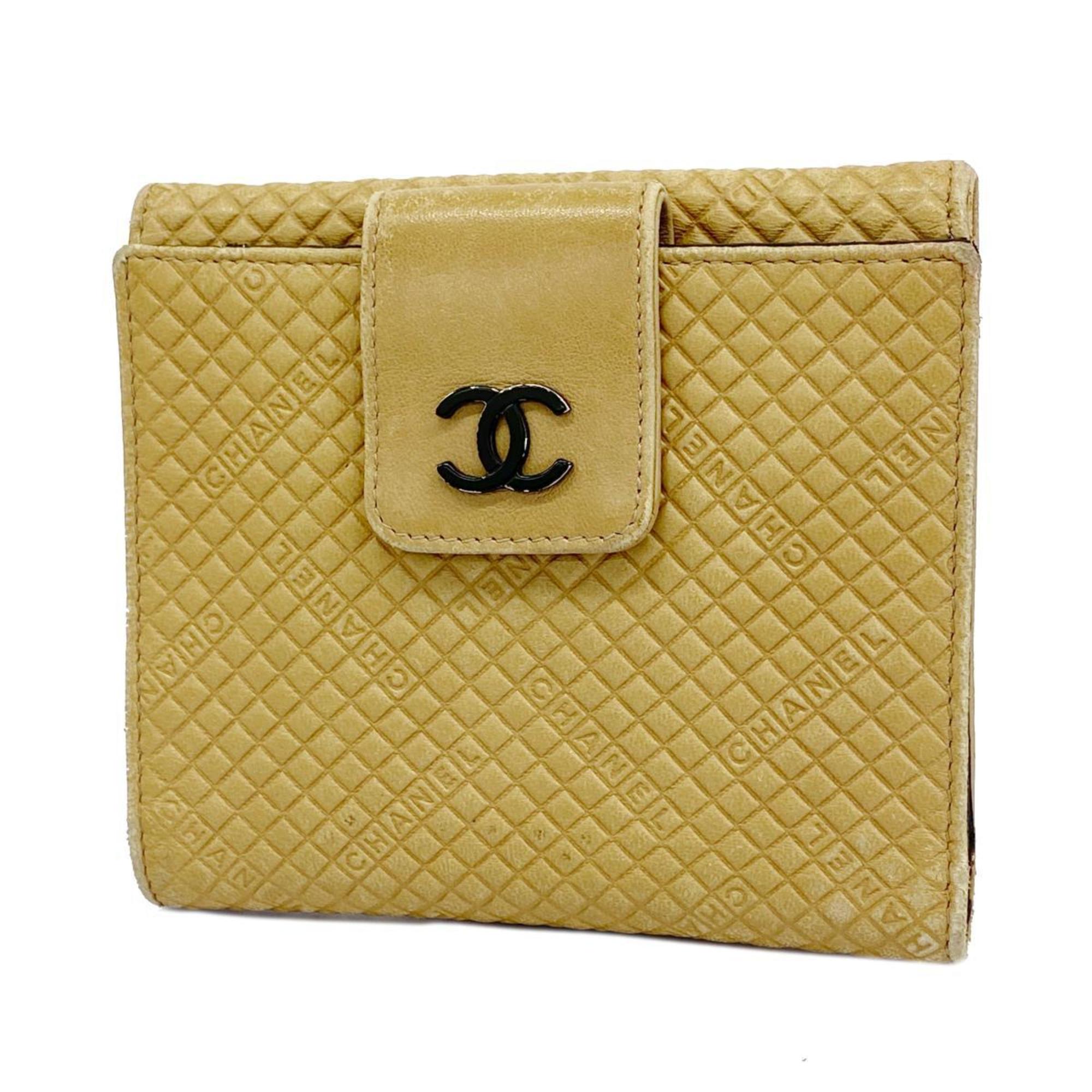 シャネル(Chanel) シャネル 財布 ラムスキン ベージュ レディース 