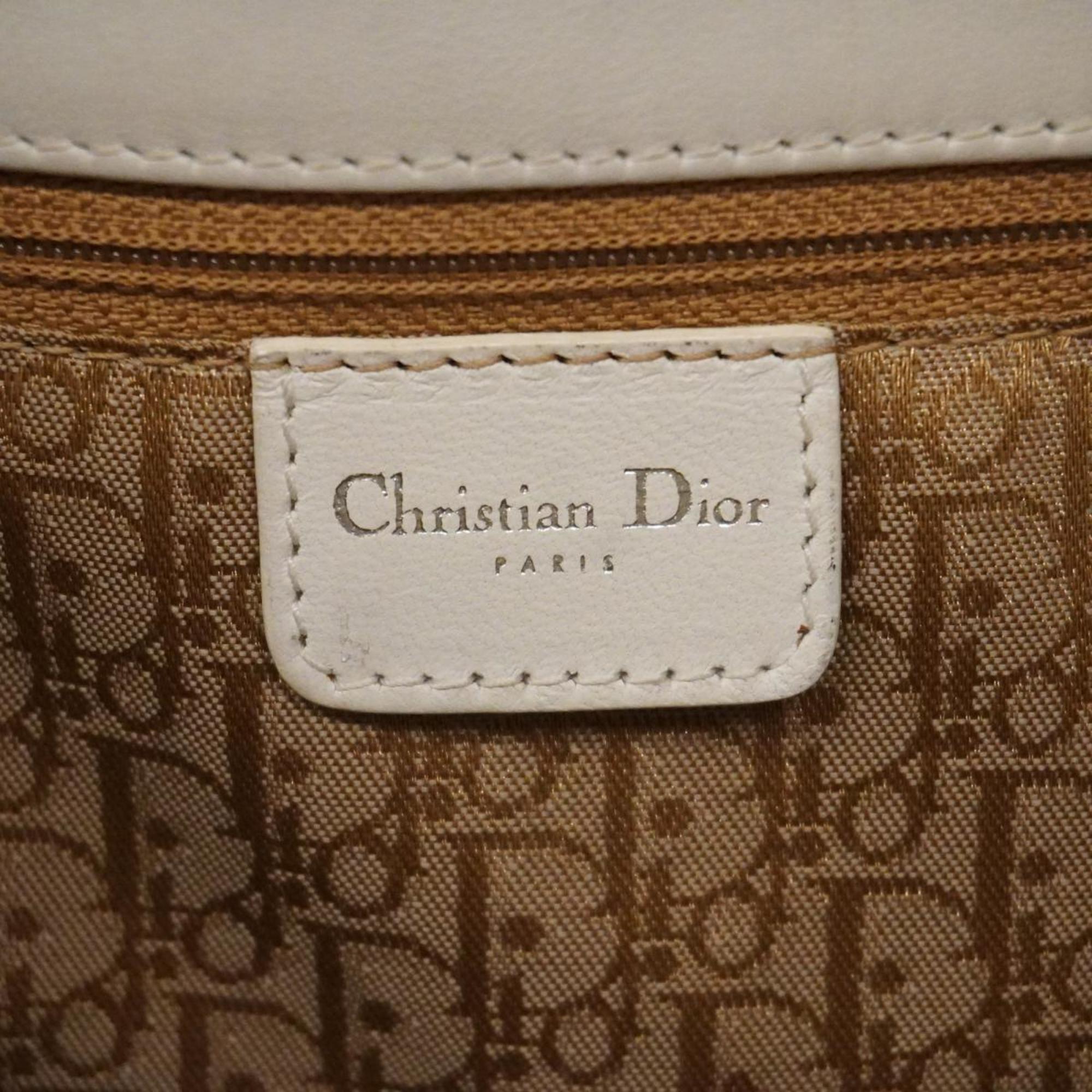 クリスチャン・ディオール(Christian Dior) クリスチャンディオール トートバッグ カナージュ レディディオール レザー ホワイト   レディース