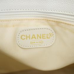 シャネル(Chanel) シャネル トートバッグ キャビアスキン ホワイト  レディース