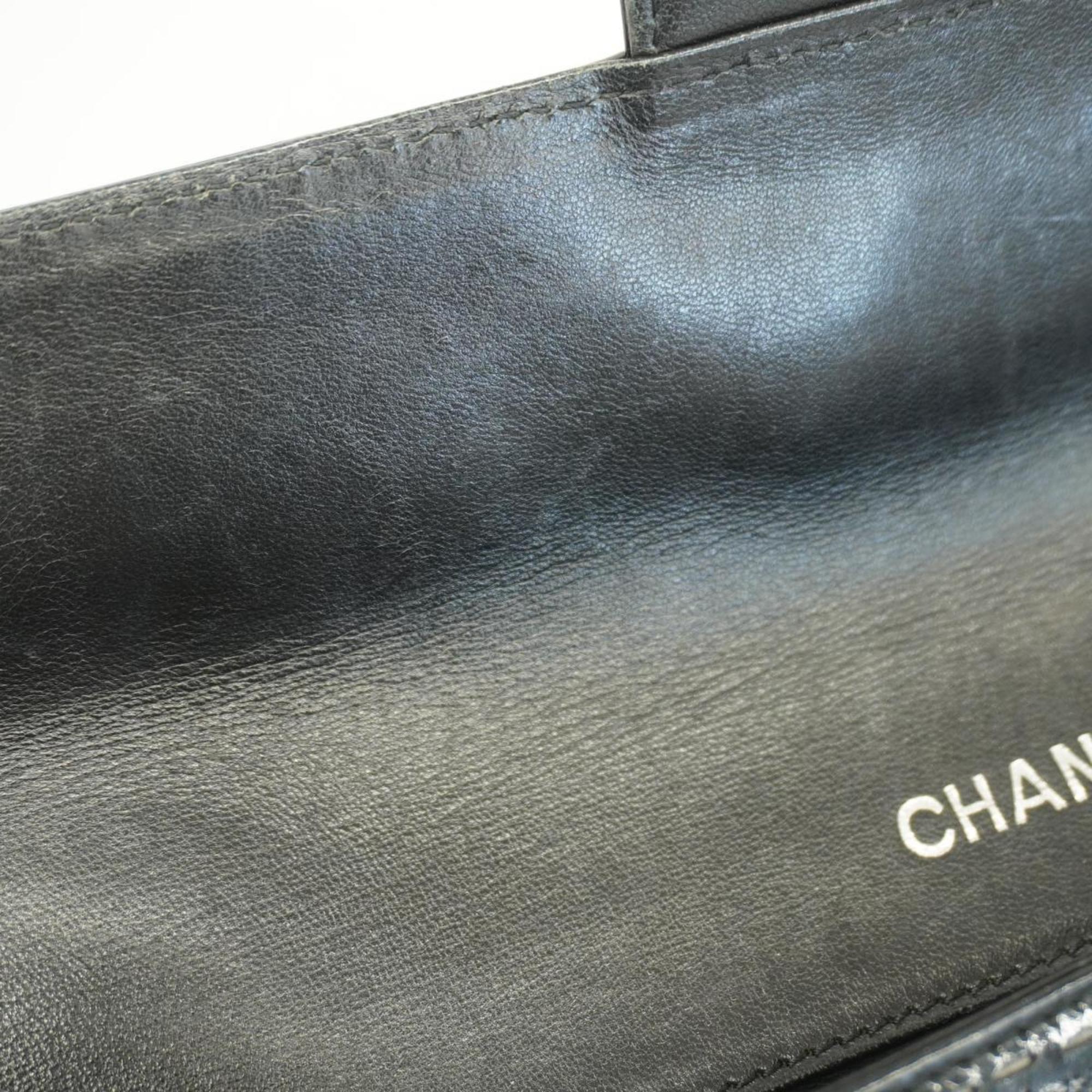 シャネル(Chanel) シャネル ショルダーバッグ カメリア チェーンショルダー パテントレザー ブラック   レディース
