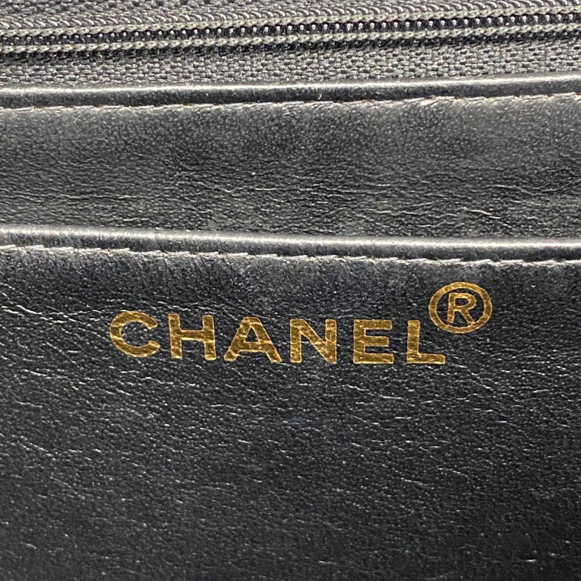 シャネル(Chanel) シャネル ショルダーバッグ マトラッセ デカマトラッセ Wチェーン ラムスキン ブラック   レディース