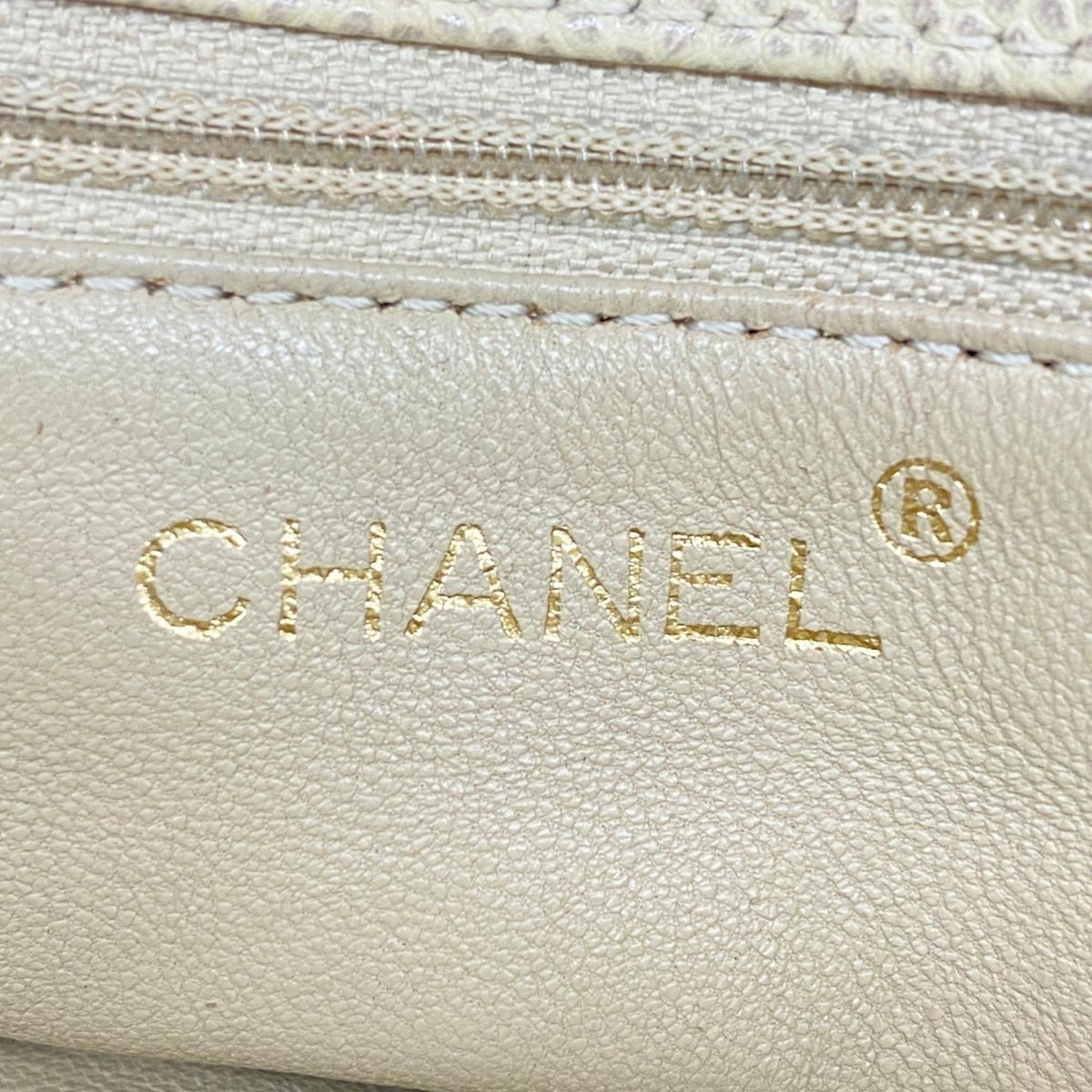 シャネル(Chanel) シャネル トートバッグ マトラッセ キャビアスキン ベージュ  レディース