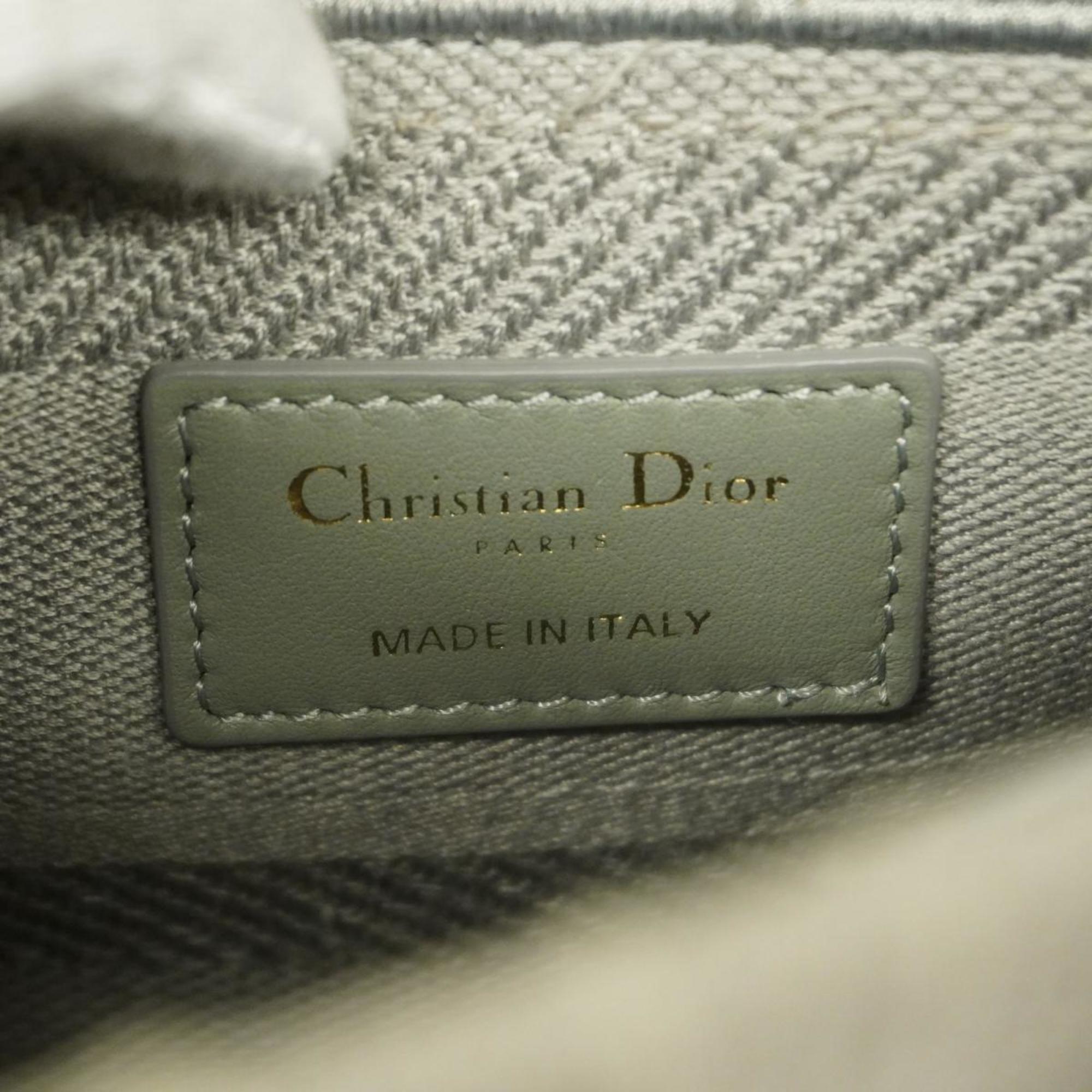 クリスチャン・ディオール(Christian Dior) クリスチャンディオール ハンドバッグ カナージュ レディD-ライト コットン グレー シャンパン  レディース