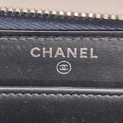 シャネル(Chanel) シャネル 長財布 レザー ブラック   レディース