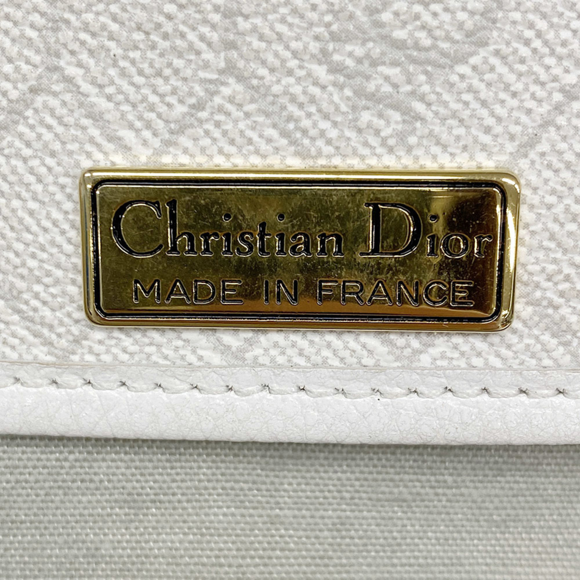 クリスチャン・ディオール(Christian Dior) クリスチャンディオール ショルダーバッグ ハニカム  レザー ホワイト   レディース