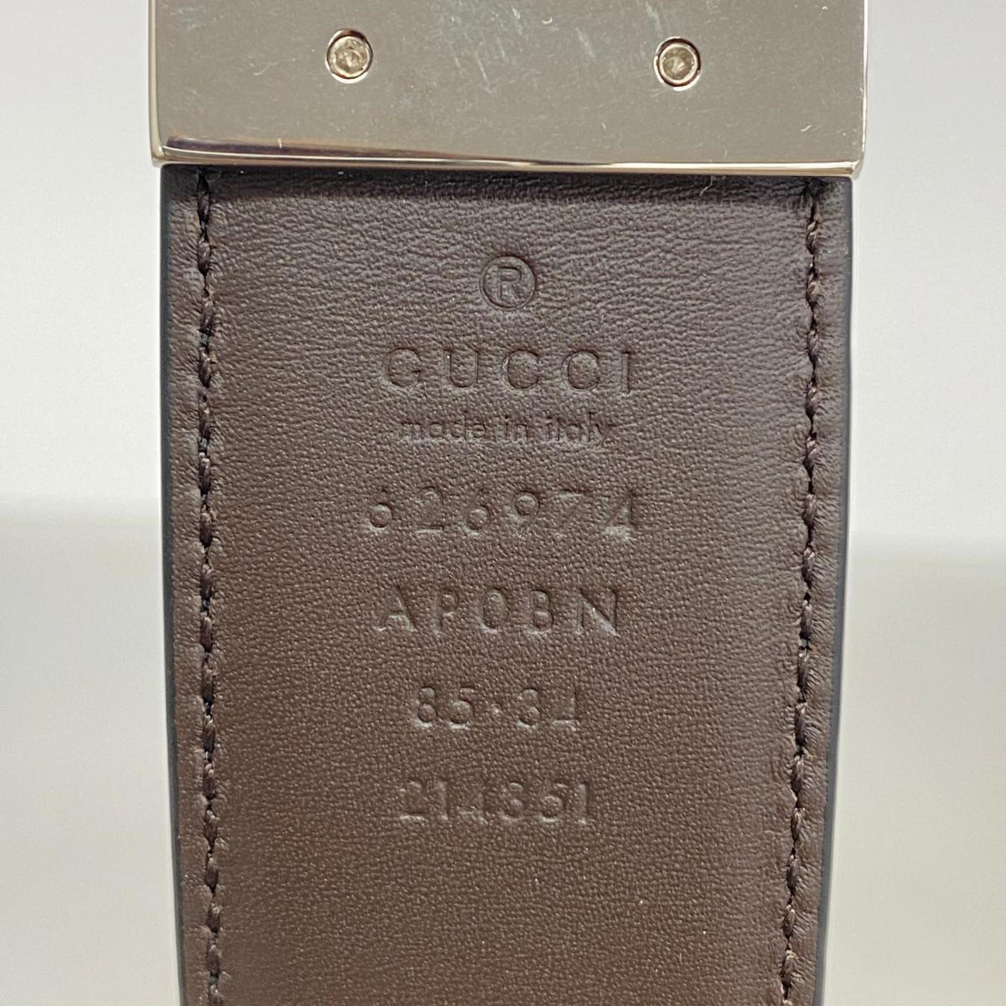 グッチ(Gucci) グッチ ベルト 626974 レザー ブラウン ブラック   メンズ