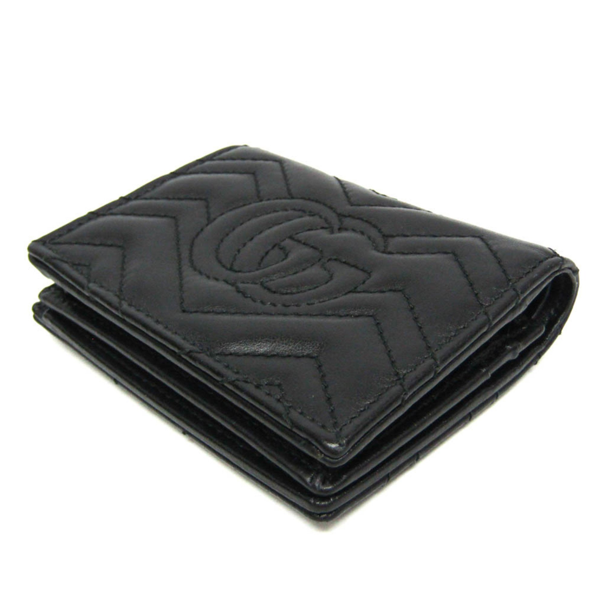 グッチ(Gucci) GGマーモント 466492 レディース レザー 財布（二つ折り） ブラック