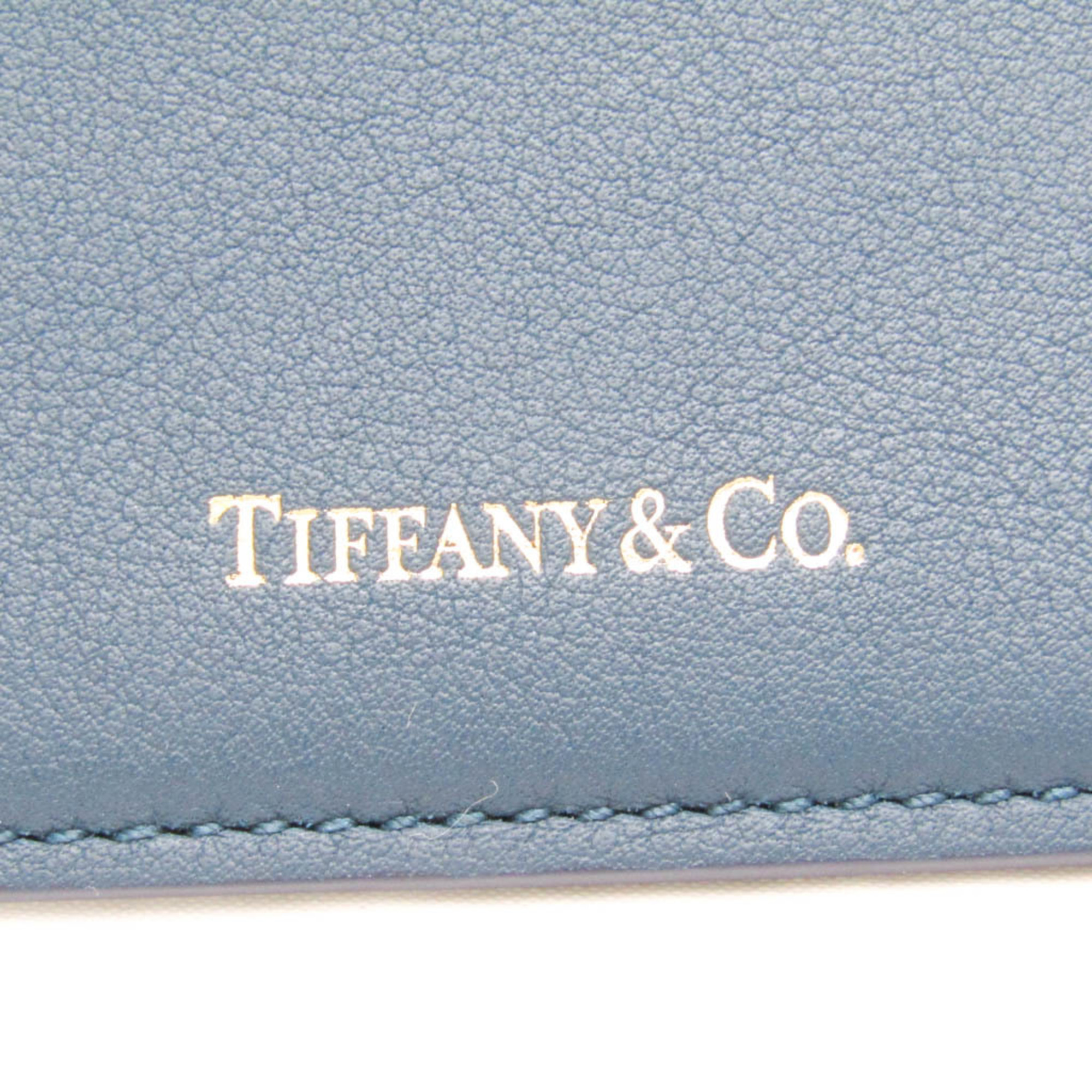 ティファニー(Tiffany) レザー カードケース ネイビー