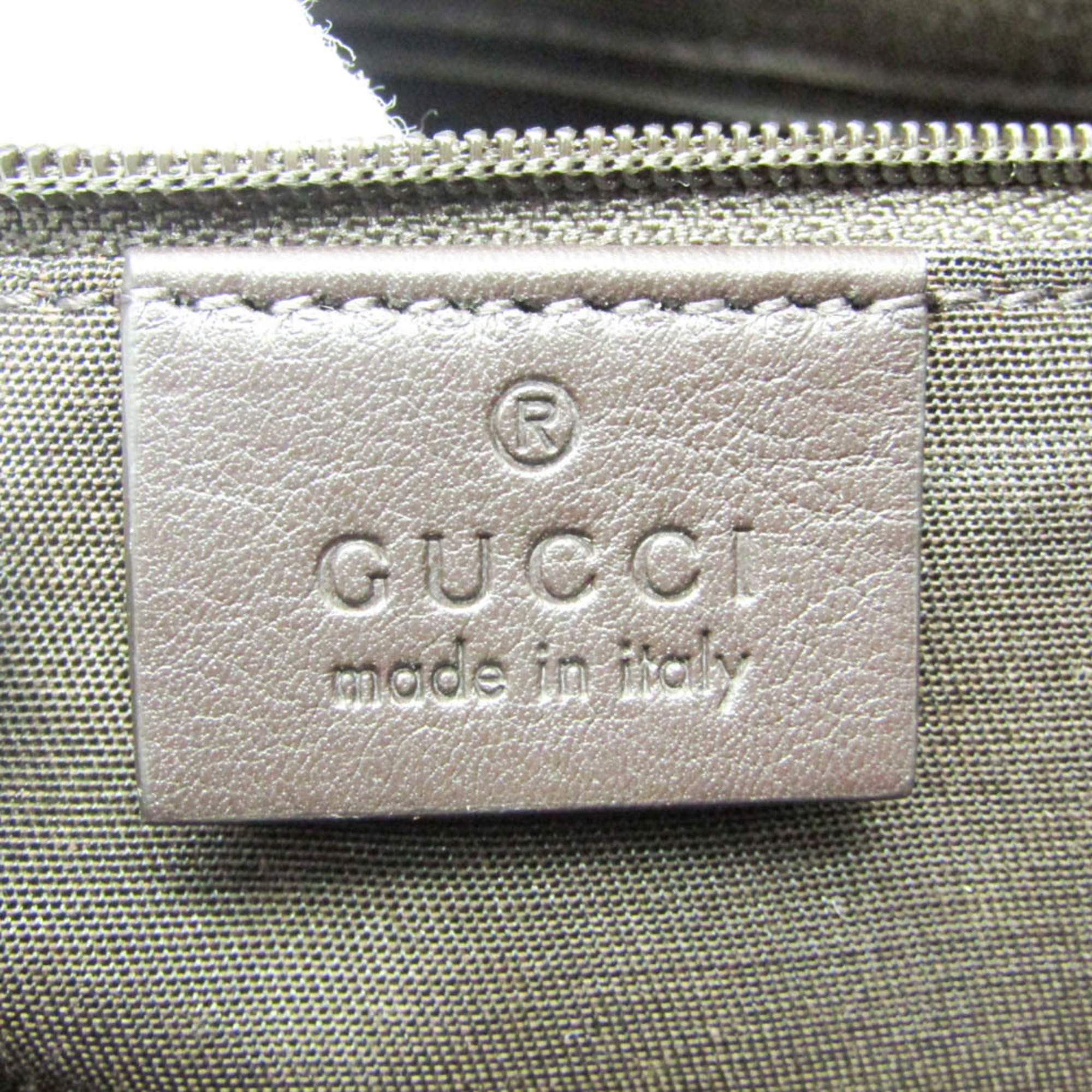 グッチ(Gucci) GGキャンバス 388919 レディース キャンバス,レザー ハンドバッグ ベージュ,ダークブラウン