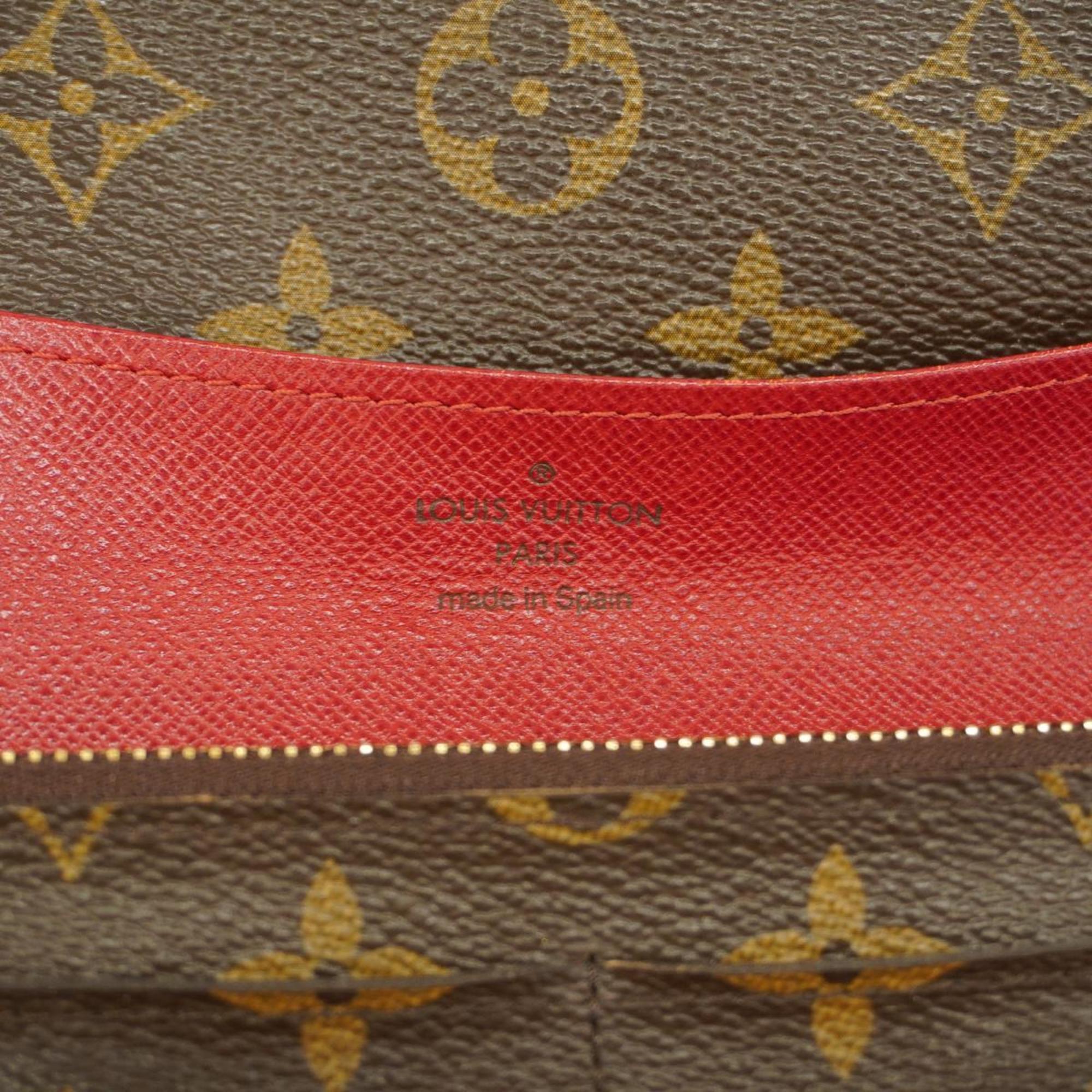 ルイ・ヴィトン(Louis Vuitton) ルイ・ヴィトン 長財布 モノグラム ポルトフォイユエミリー M60136 ルージュメンズ レディース