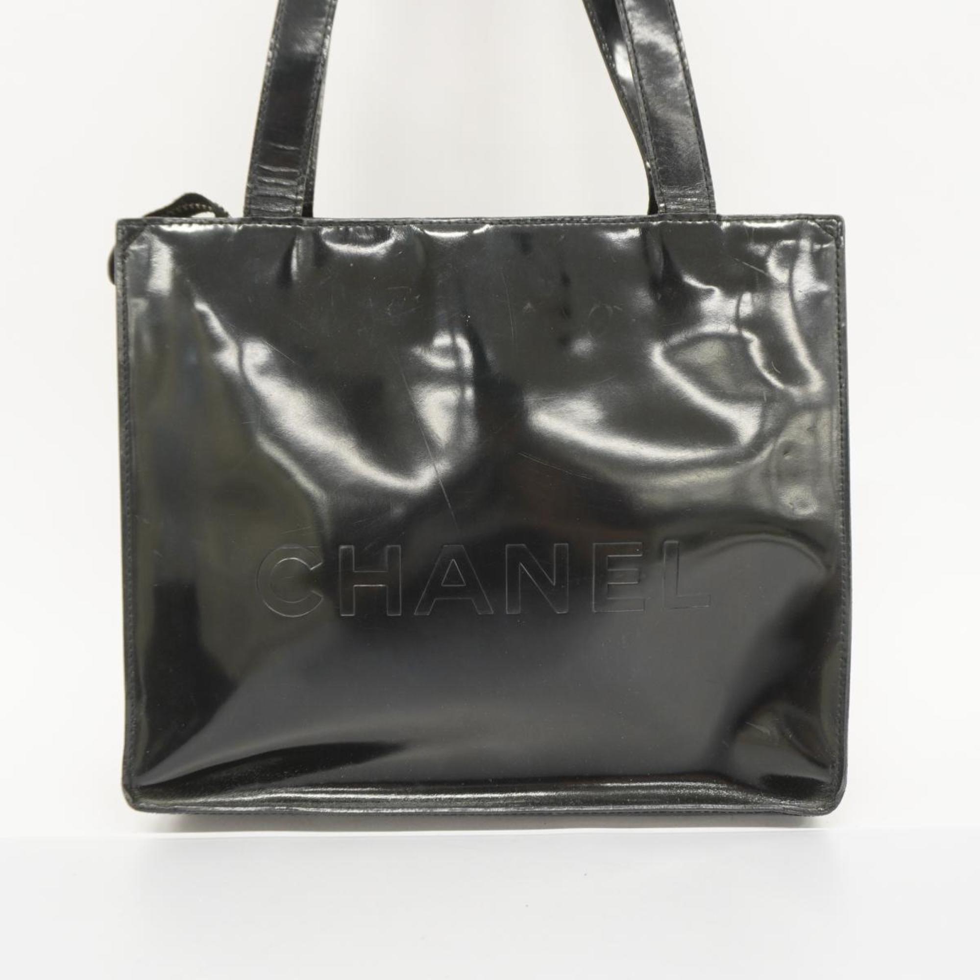 シャネル(Chanel) シャネル トートバッグ パテントレザー ブラック  レディース