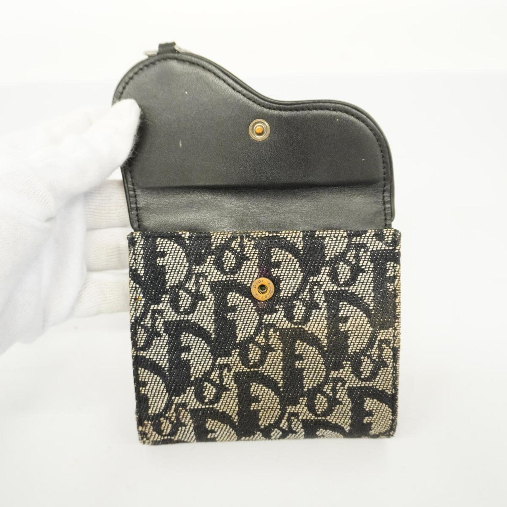 クリスチャン・ディオール(Christian Dior) クリスチャンディオール 財布 トロッター キャンバス ブラック   レディース
