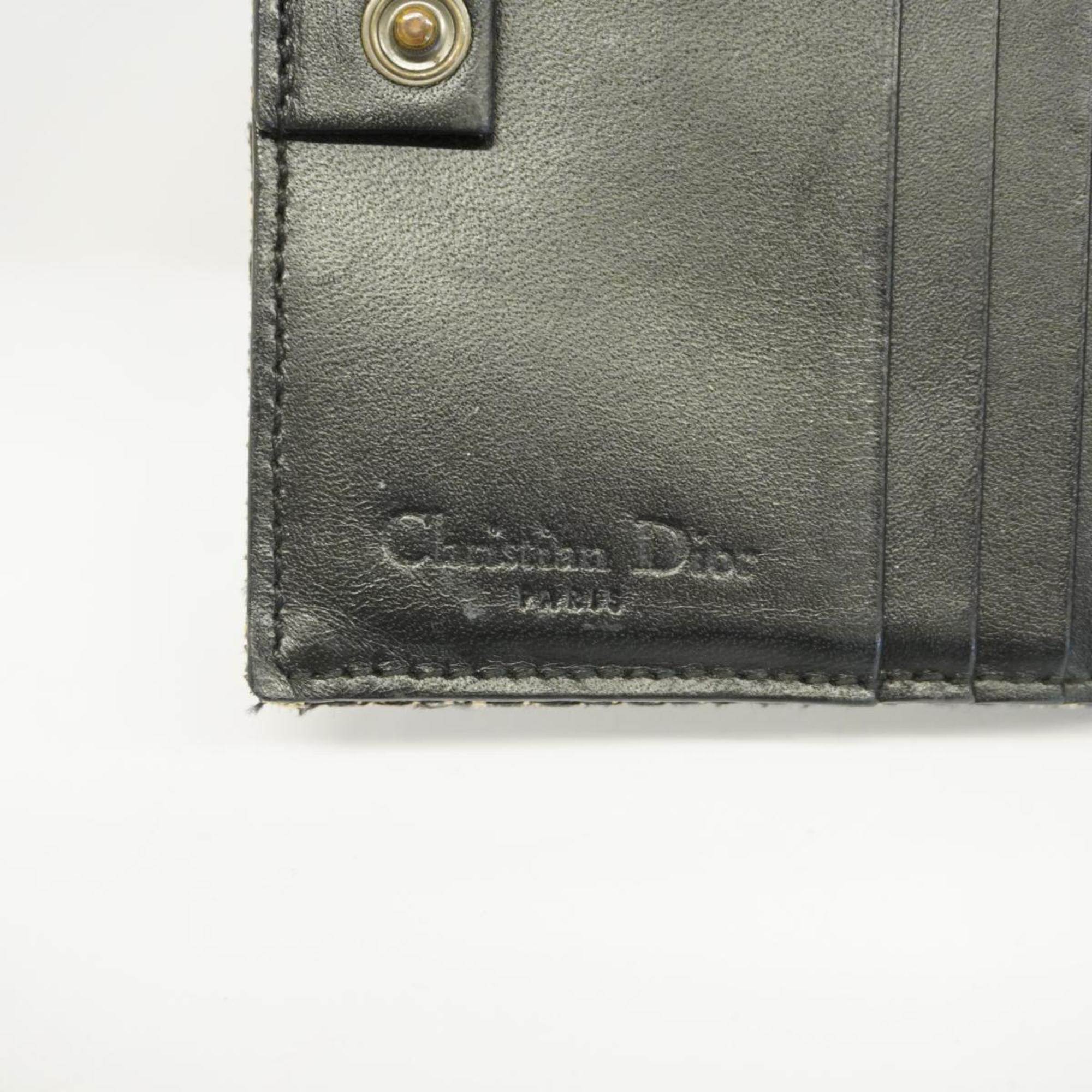 クリスチャン・ディオール(Christian Dior) クリスチャンディオール 財布 トロッター キャンバス ブラック   レディース