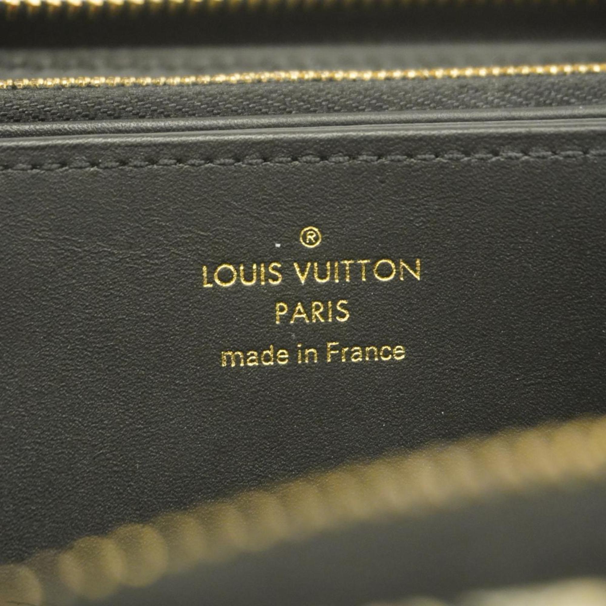 ルイ・ヴィトン(Louis Vuitton) ルイ・ヴィトン 長財布 モノグラム・ジャガード ジッピーウォレット M80324 ブラック グレーレディース