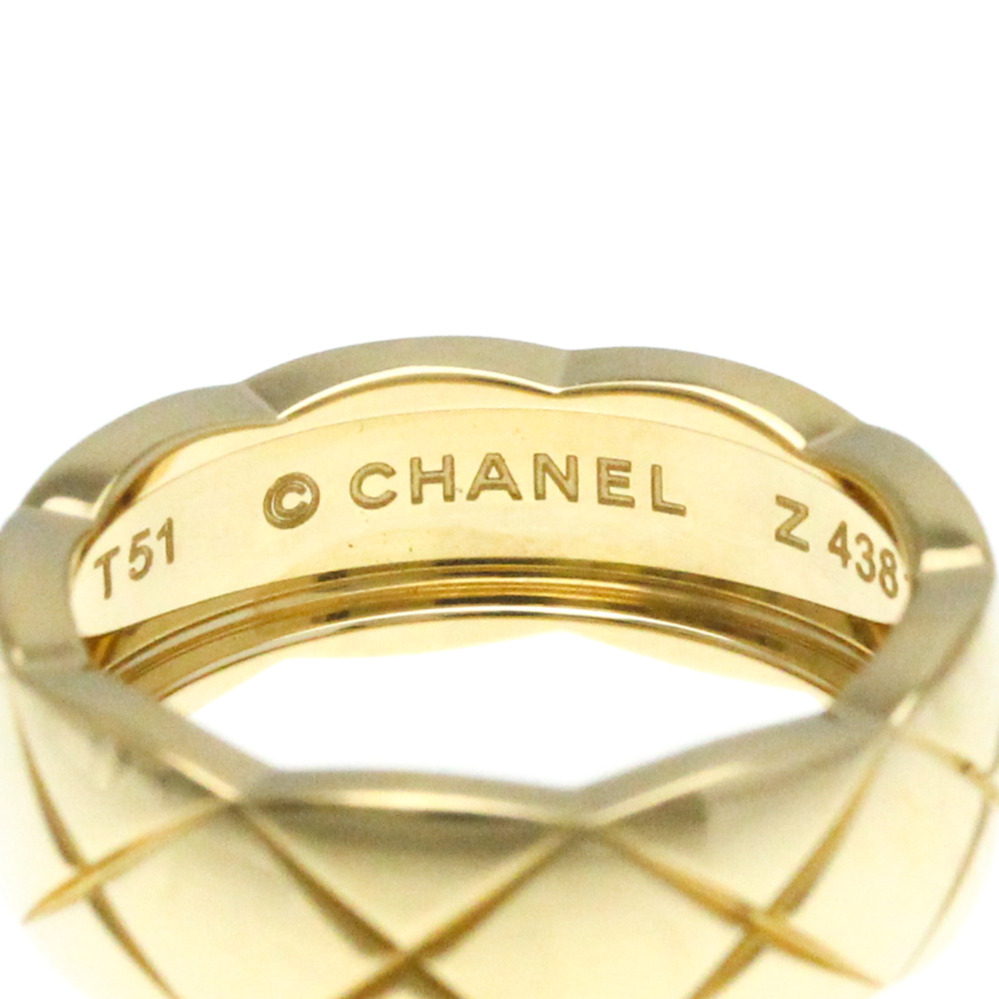 シャネル(Chanel) ココクラッシュリング K18イエローゴールド(K18YG) ファッション 無し バンドリング ゴールド