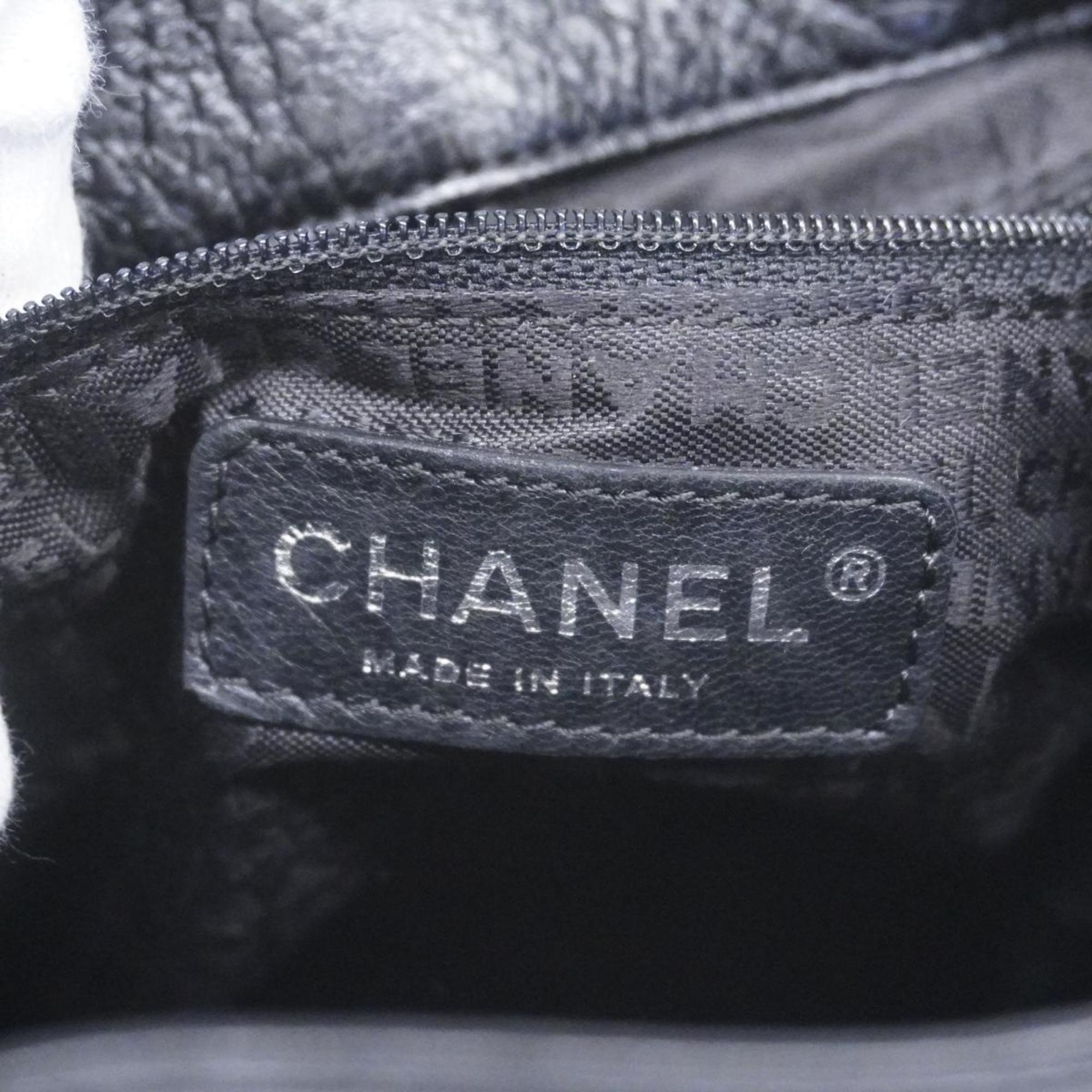 シャネル(Chanel) シャネル ショルダーバッグ 2.55 チェーンショルダー レザー ブラック   レディース