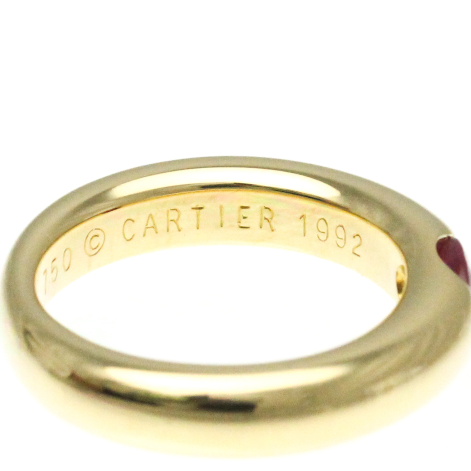 カルティエ(Cartier) エリプス ルビー リング K18イエローゴールド(K18YG) ファッション ルビー バンドリング ゴールド