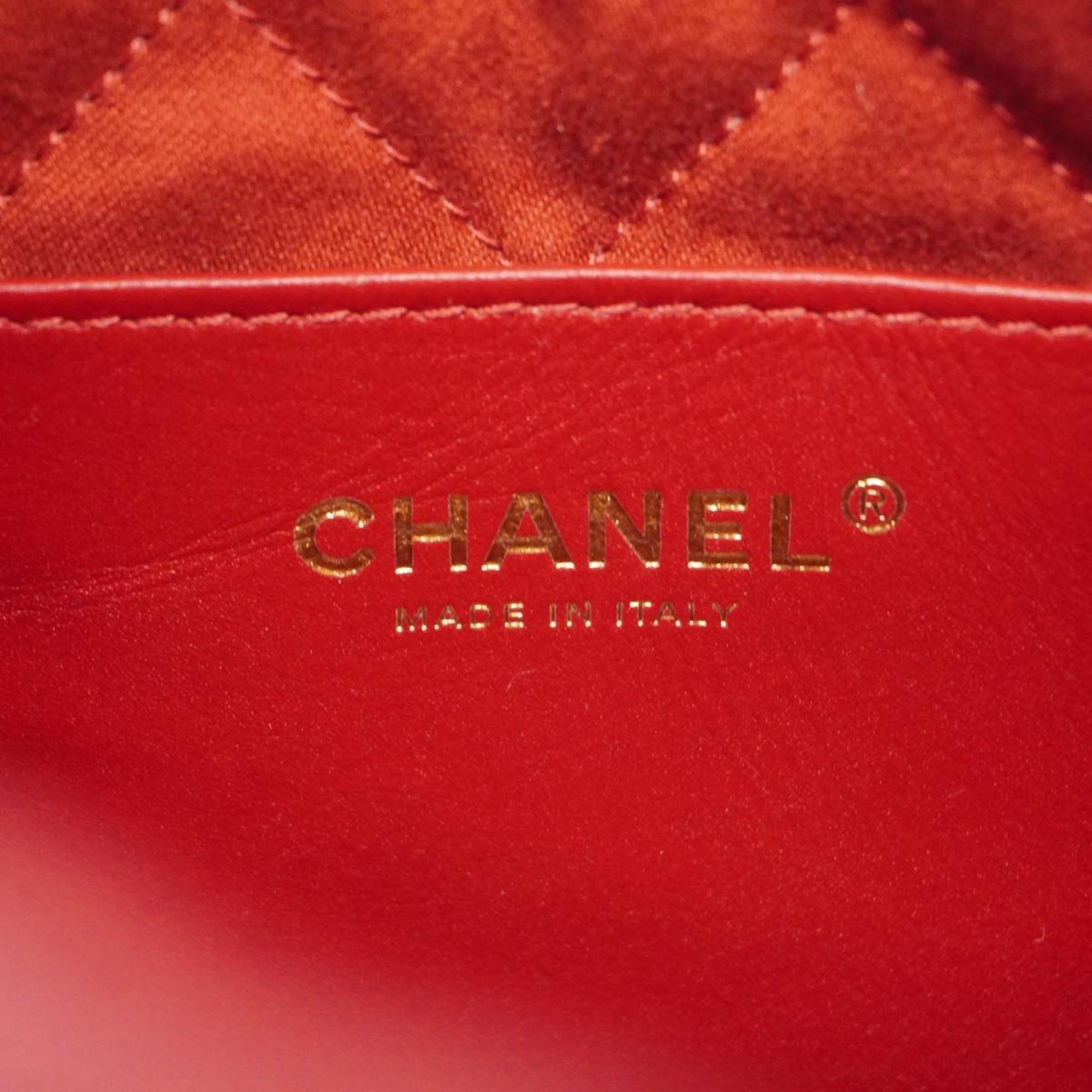 シャネル(Chanel) シャネル ハンドバッグ シャネル22 チェーンショルダー レザー レッド   レディース