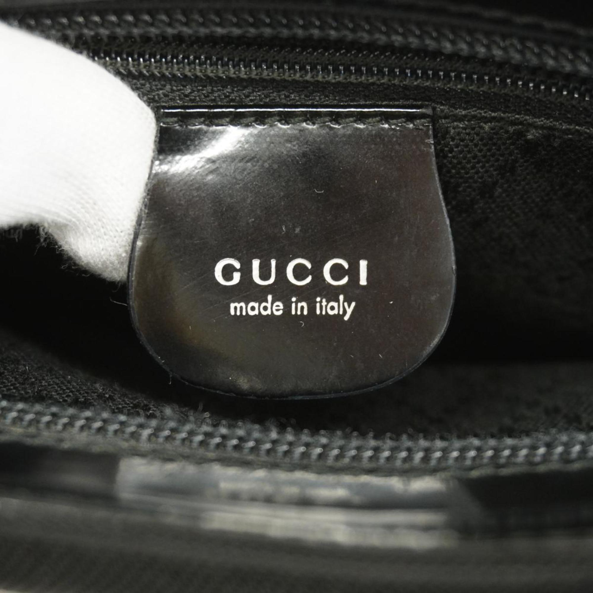 グッチ(Gucci) グッチ ハンドバッグ バンブー 001 2855  ナイロン レザー ブラック   レディース