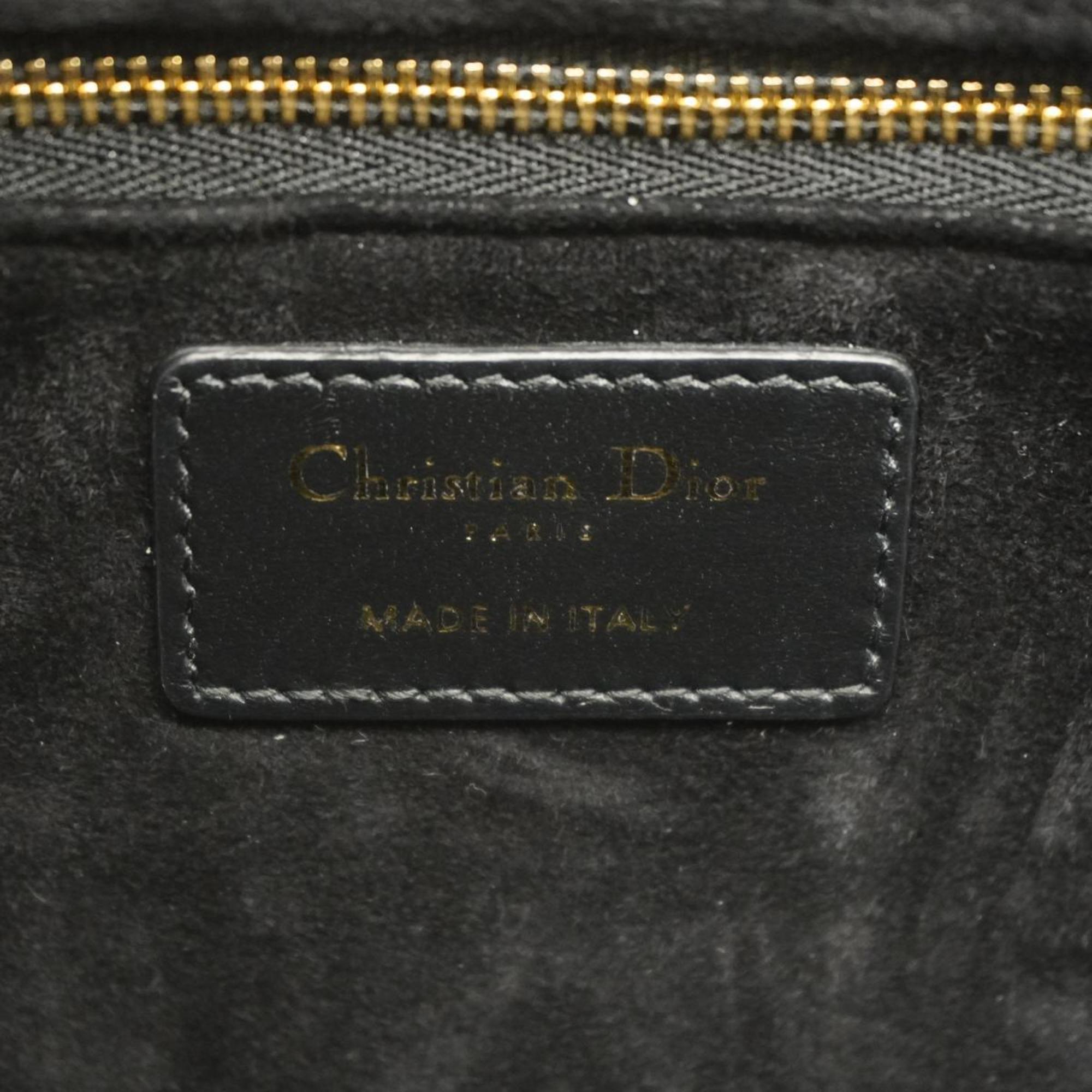 クリスチャン・ディオール(Christian Dior) クリスチャンディオール ハンドバッグ カナージュ レディディオール レザー ブラック シャンパン  レディース