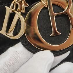 クリスチャン・ディオール(Christian Dior) クリスチャンディオール ハンドバッグ カナージュ レディディオール レザー ブラック シャンパン  レディース