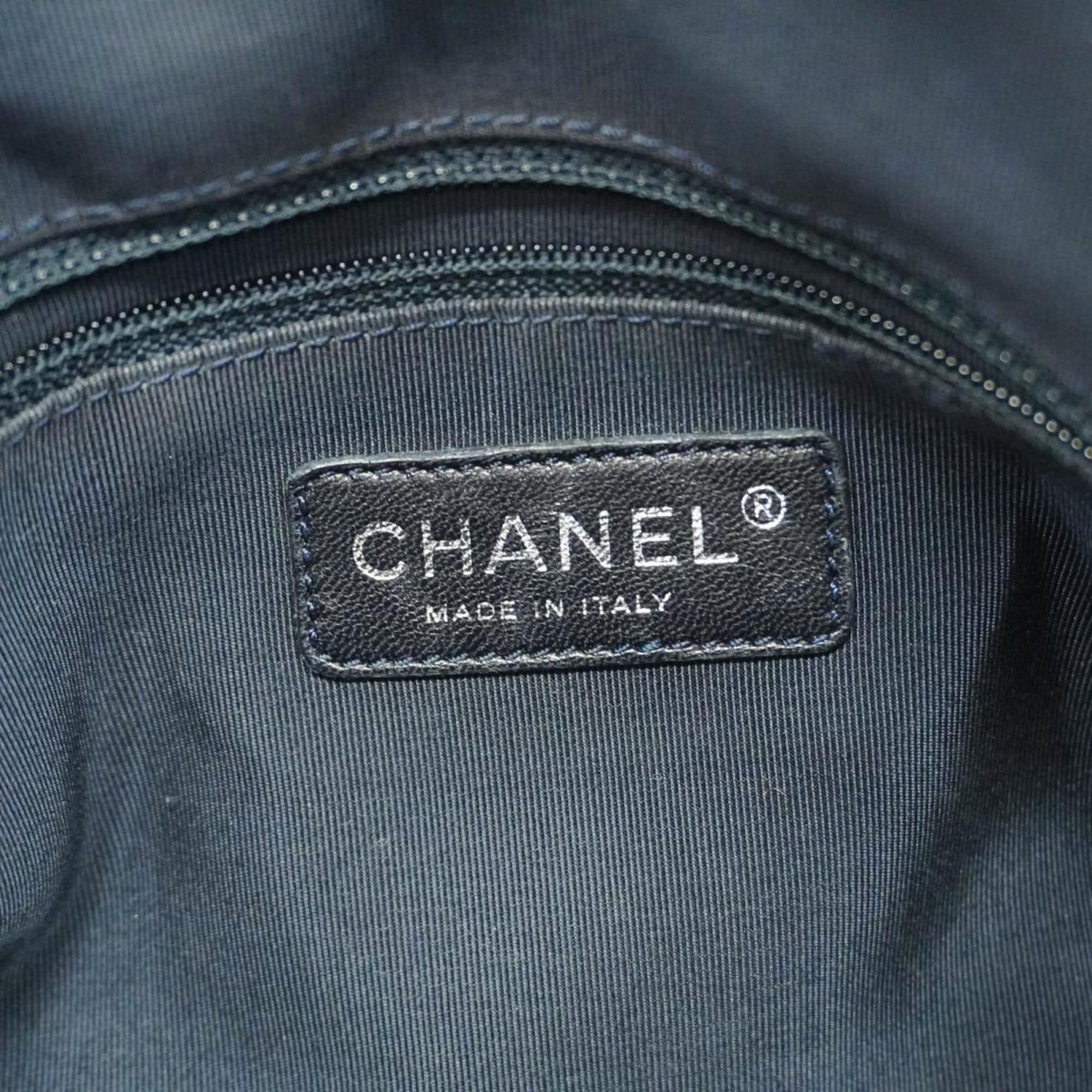 シャネル(Chanel) シャネル ショルダーバッグ マトラッセ チェーンショルダー ナイロン ブルー   レディース
