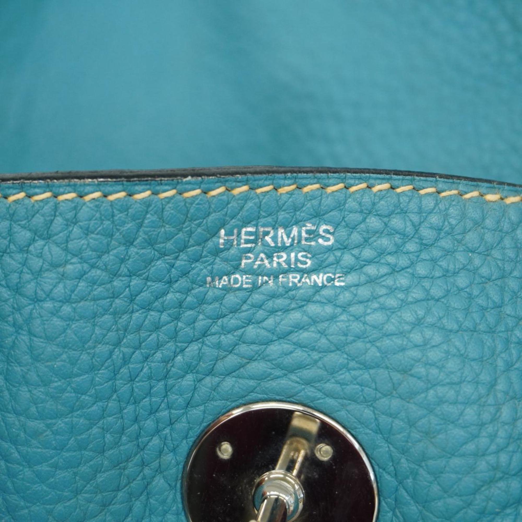 エルメス(Hermes) エルメス ハンドバッグ リンディ30 □K刻印 トリヨンクレマンス ブルージーン   レディース